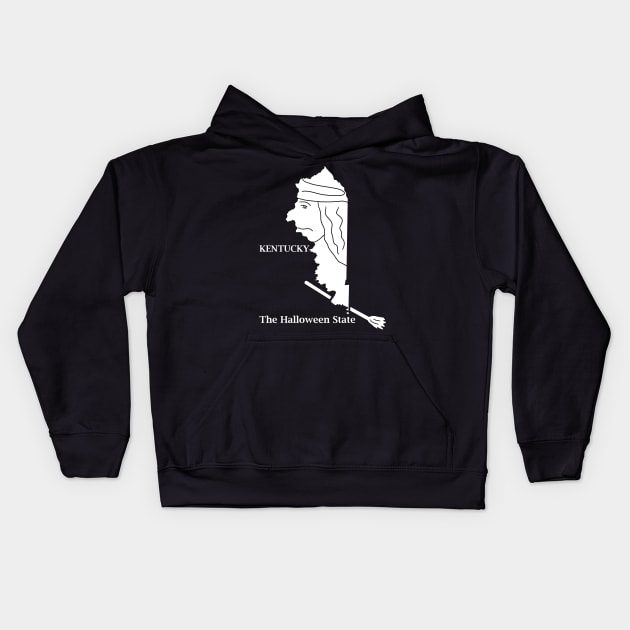 A funny map of Kentucky Kids Hoodie by percivalrussell